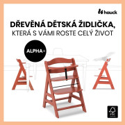 Jedálenská drevená stolička Hauck Alpha+