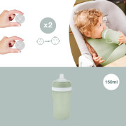 Silikónová fľaša 150 ml Green Babymoov