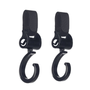 Háčiky na kočík 2 ks black Jané