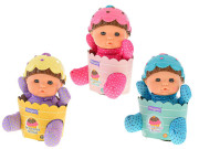 Bábätko mäkké telo 15 cm v papierovom košíčku