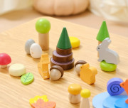 Drevené lesné bloky 58 kusov