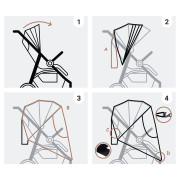 Uni pláštenka na kočík 3 v 1 (ochrana pred dažďom, snehom a vetrom) Sipo