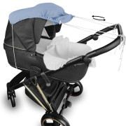 Mušelínová slnečná strieška na kočík Nature Baby Nellys