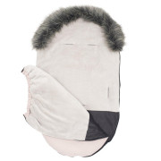 Detský fusák New Baby s kožúškom dusty pink