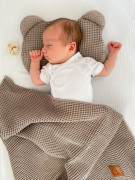 Waflová letná súprava vankúšika s prikrývkou Béžová Infantilo