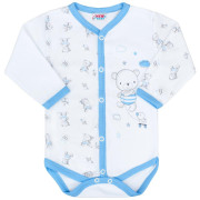 Dojčenské celorozopínacie body New Baby Bears Modré