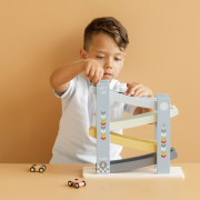 Závodná dráha s autíčkami drevená Blue Little Dutch