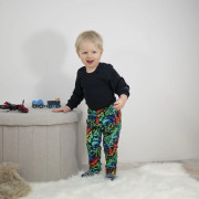 Detské legíny Street graffiti - čierne Esito