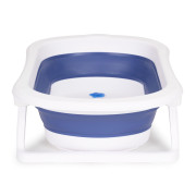 Detská skladacia vanička s odtokom modrá