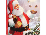 Vianočná darčeková taška s glitrami 32 x 26 x 10 cm Santa 3