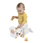 Farma Drevená motorická hračka Ovečka s mnohými aktivitami Janod