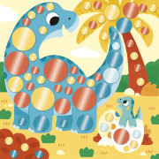 My arts&crafts Mini Trblietavé okrúhle nálepky Tiger a kamaráti od 3 rokov Janod