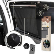 Slnečná clona roleta, 2 ks, čierna Sipo