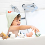 Detská bavlnená osuška s kapucňou 100x100 cm bonjourbébé