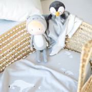 3-dielna bavlnená sada do kolísky 80x50 cm bonjourbébé