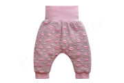 Nohavice buggy zateplené Bubliny ružové Baby Service