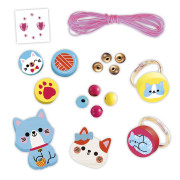 Kreatívna súprava Výroba šperkov drevené korálky Mačičky 4 ks Janod Atelier