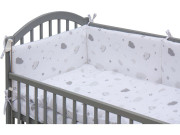 Detská postieľka s kompletnou výbavou, 120 x 60, šedá Krena Scarlett