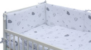 Detská postieľka biela s kompletnou výbavou 120 x 60 cm Krena Scarlett