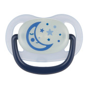 Cumlík svietiaci silikónový anatomický Night dreams 18 m+, 1 ks Canpol babies