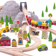 Drevená vláčikodráha horská cesta 112 dielov Bigjigs Rail