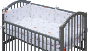 Detská postieľka s kompletnou výbavou120 x 60 cm šedá Labra Scarlett