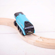 Elektrická lokomotíva Mallard modrá Bigjigs Rail