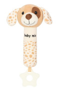 Detská pískacia plyšová hračka Baby Mix pes hnedý