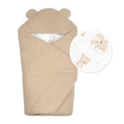 Baránková zavinovačka s kapucňou bavlna/baránok Teddy