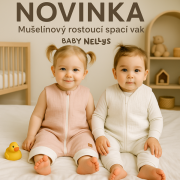 Mušelínový spací vak so zahrnovacími nohavičkami - šedý Baby Nellys