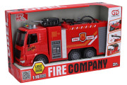 Auto hasičské striekajúce s efektmi 30 cm