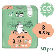 Eko plienky Muumi Baby 3 Midi 5–8 kg 50 ks