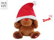 Sob plyšový nasadzujúci si santovskú čiapku so zvukom Take Me Home