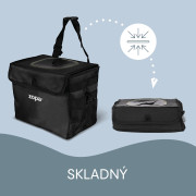 Odpadkový kôš do auta vodotesný s vekom black Zopa