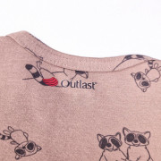 Body tričko šmyk TLAČ Outlast® Oriešková medvedíky čistotné