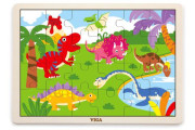 Drevené puzzle 16 dielikov - dinosaury