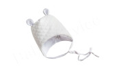 Čiapočka na zaväzovanie thermo biela Baby Service