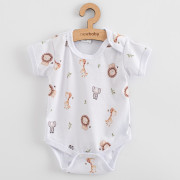 Dojčenské body s krátkym rukávom safari New Baby For Babies