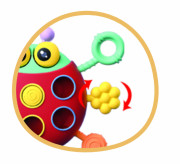 Ťahulíček lienka plast 15 x 11 cm Babyted