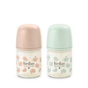 Fľaša sklenená Birdies 120 ml fyziologická SX Pro 0+ XS Suavinex