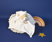 Darčeková sada Plyšový muchláčik sivý Medvedík 25 cm Doudou