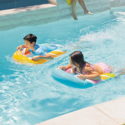 Plávacia doska/lehátko s priehľadom nafukovacia s úchytmi 84x79 cm