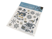 Vianočné samolepky plastické 3D na okná a dvere