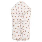 Klasická šnurovacia zavinovačka New Baby srdiečka