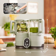 Multifunkčný prístroj Nutribaby Glass Celadon Green Babymoov