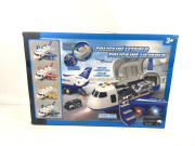 Policajné lietadlo s nákladným priestorom + 3 autíčka