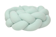 Mušelínový mantinel vrkoč 200 cm Babymatex – chránič do postieľky Mint
