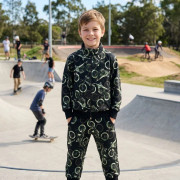 Mikina na zips Motokros - čierna Esito