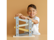 Závodná dráha s autíčkami drevená Blue Little Dutch