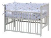 Detská postieľka s kompletnou výbavou, 120 x 60 cm, Tura Scarlett